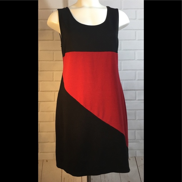 INC International Concepts Dresses & Skirts - International Concepts Black/red flare sz Lg dress
